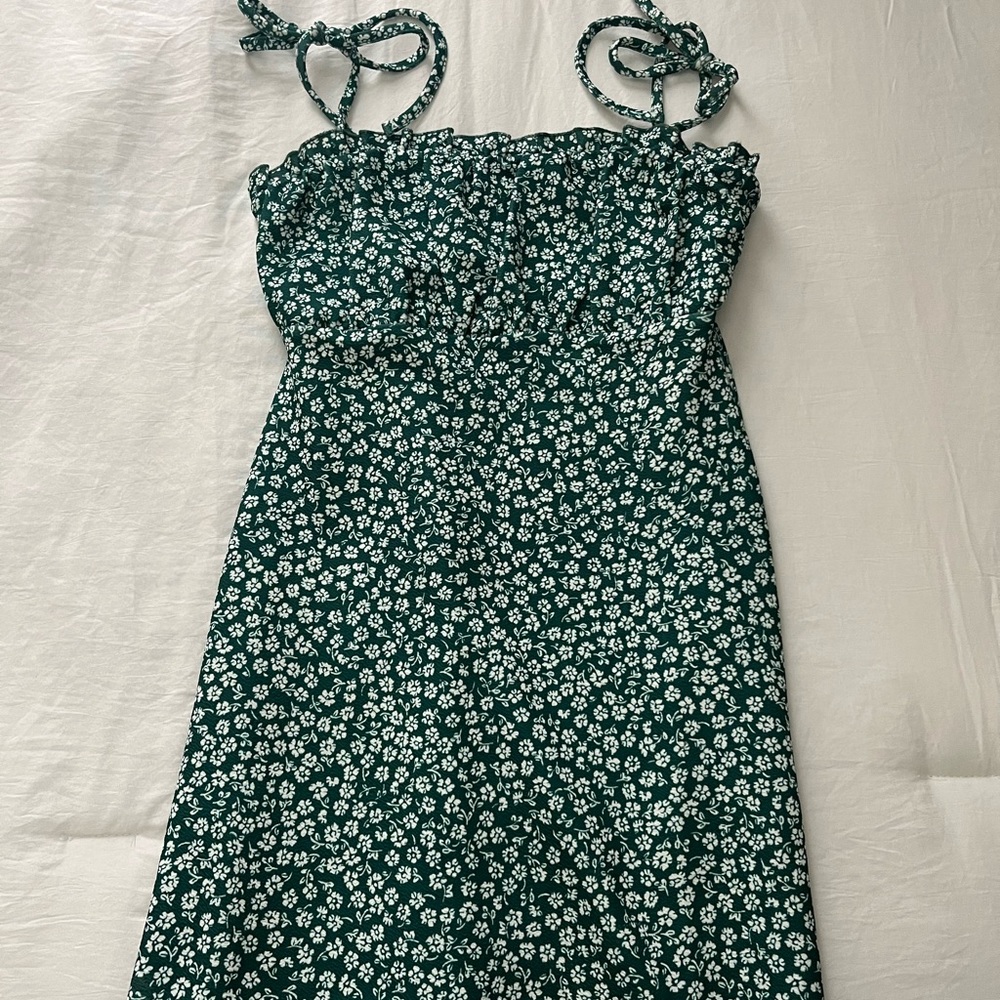 Petite short floral summer dress